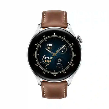 HUAWEI Watch 3 Classic 4G SmartWatch eSIM Cellular All-day SpO2 monitoring Stainless Steel Brown 3-Classic
