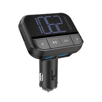 Promate ezFM-2 In-Car FM Transmitter with Dual USB Ports