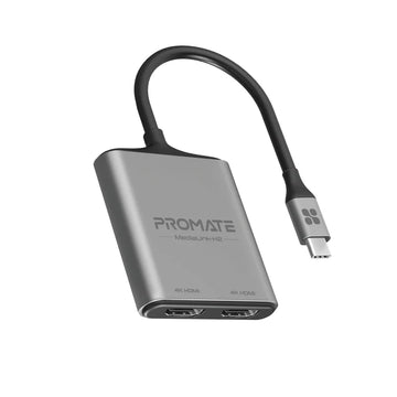 Promate MediaLink-H2 4K High Definition USB-C to Dual HDMI® Adapter