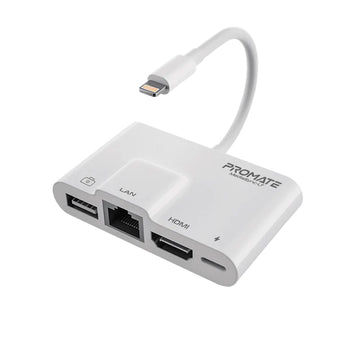 Promate MediaSync-LT 4-in-1 Multimedia Hub with Lightning Connector