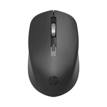 HP S1000 Plus Wireless USB Mouse, 2.4GHz Wireless Dongle, Up to 1600 DPI, Optical Sensor, Ambidextrous Design, Silent Clicks Black