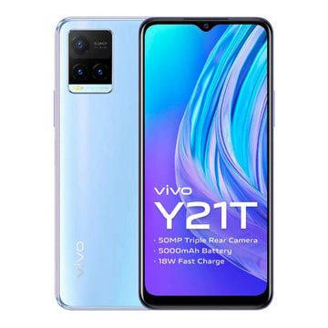 VIVO Y21T Dual SIM LTE Smartphone 4GB RAM and 128GB, 5000mAh Battery + 18W Fast Charge, Multi-Turbo 5.0 + Ultra Game Mode-4GB 128GB
