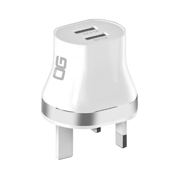 Triple OG Travel Charger Dual Port USB Charger With USB A to Micro   TOG TC2 MICRO HOME CHARGER