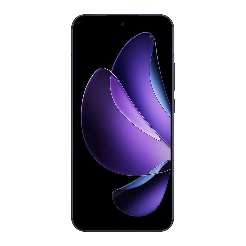OPPO Reno13 5G dark blue smartphone with a 50MP triple camera, OLED punch-hole display, 512GB storage, and sleek illuminated camera module.
