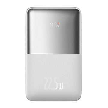 Baseus Bipow Pro Digital Display Fast Charge Power Bank 20000mAh 22.5W White (With Simple Series Charging Cable USB to Type-C 3A 0.3m White)