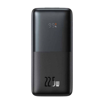 Baseus Bipow Pro Digital Display Fast Charge Power Bank 10000mAh 22.5W Black (With Simple Series Charging Cable USB to Type-C 3A 0.3m Black)