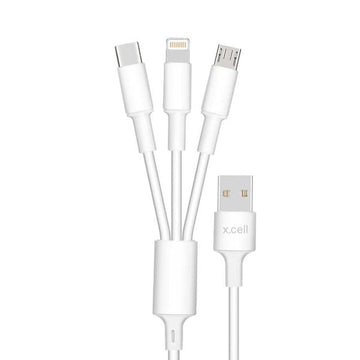 X.cell USB A to Multi Charging 1.5 Meter Silicon Charging Cable