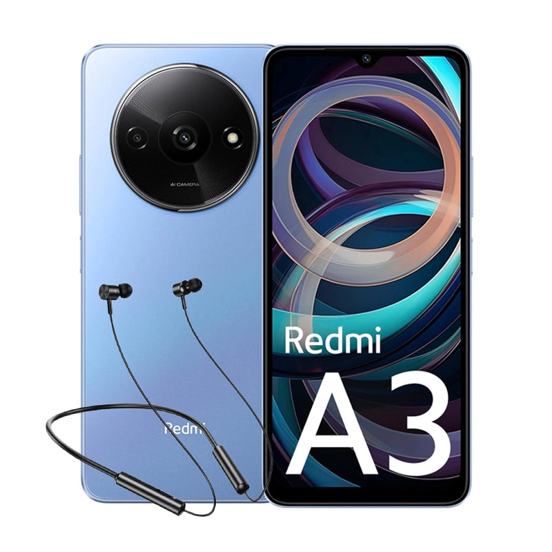 REDMI A3 4GB 128GB GLOBAL VERSION  + TRIPLE OG NECKBAND