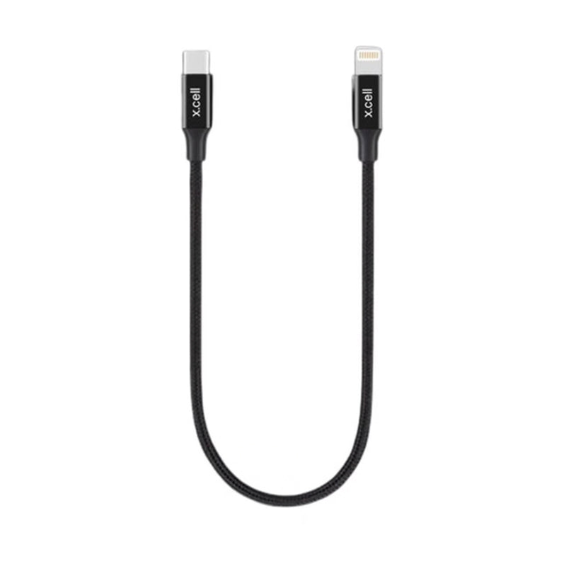 X.cell Type C to Lightning Braided Cable Black