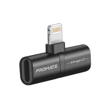 Promate iHinge-LT 2-in-1 Audio & Charging Adaptor with Lightning Connector