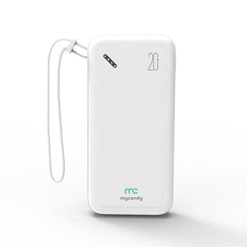 Mycandy 20000 mAh Fast Charging Powerbank, White