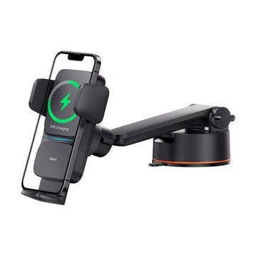 Baseus Wisdom Auto Alignment Car Mount Wireless Charger QI 15W（Suction base) Black