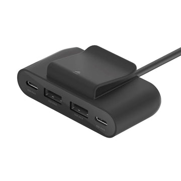 Belkin 4-PORT USB Power Extender, 2xUSB-C, 2xUSB-A ports, 2m Black