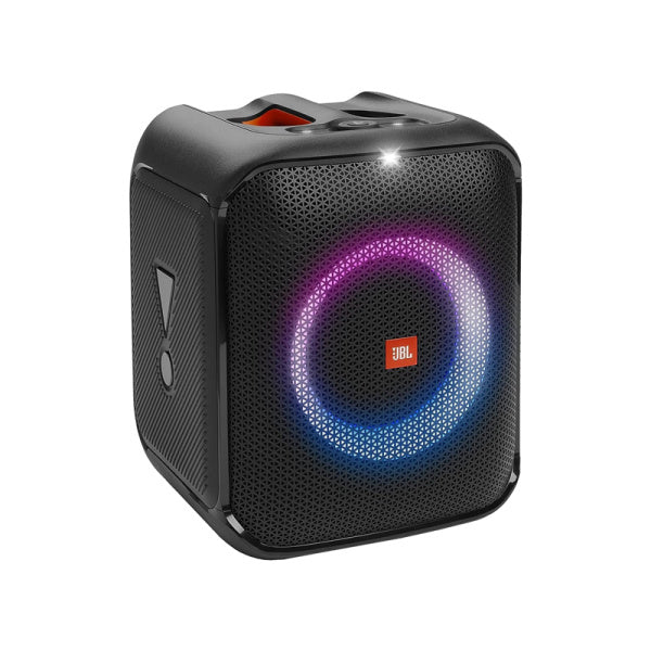 JBL Partybox Encore Essential Portable Party Speaker, 100W Powerful Sound, Built-In Dynamic Light Show, IPX Splash Proof Design, 10 Hours of Playtime, Multisource Playback - Black