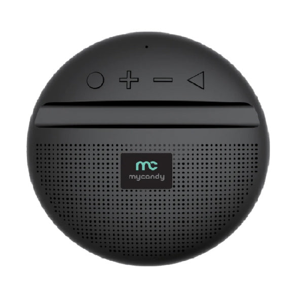 MYCANDY 5W PORTABLE BLUETOOTH SPEAKER WITH INTEGRATED PHONE STAND AND IN-BUILT RADIO BLACK